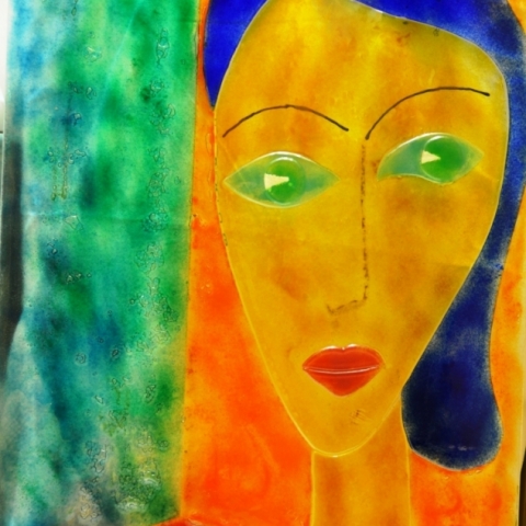 RÁCHEL 60×96, technika fusing 2012